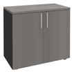 3253310161801-Armoire basse IDRA/DUAL - H72 x L80 x P47 - 2 portes - Corps anthracite - Dessus et portes -P_79432194_1-0