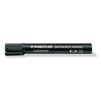 4007817321546-STAEDTLER Lumocolor 350 - Marqueur permanent - pointe biseau - noir--0