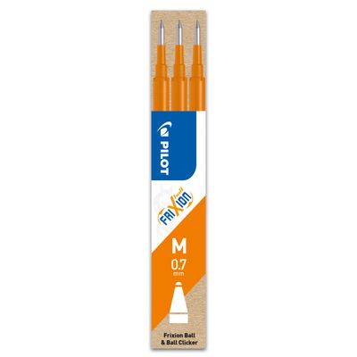 4902505358159-Pilot Frixion Ball - 3 Recharges pour rollers effaçables - 0,7 mm - orange--0