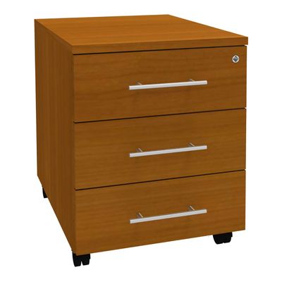 0404000091301-Caisson mobile IDRA/DUAL - L43 x H56 x P60 cm - 3 Tiroirs - Imitation  Merisier--0