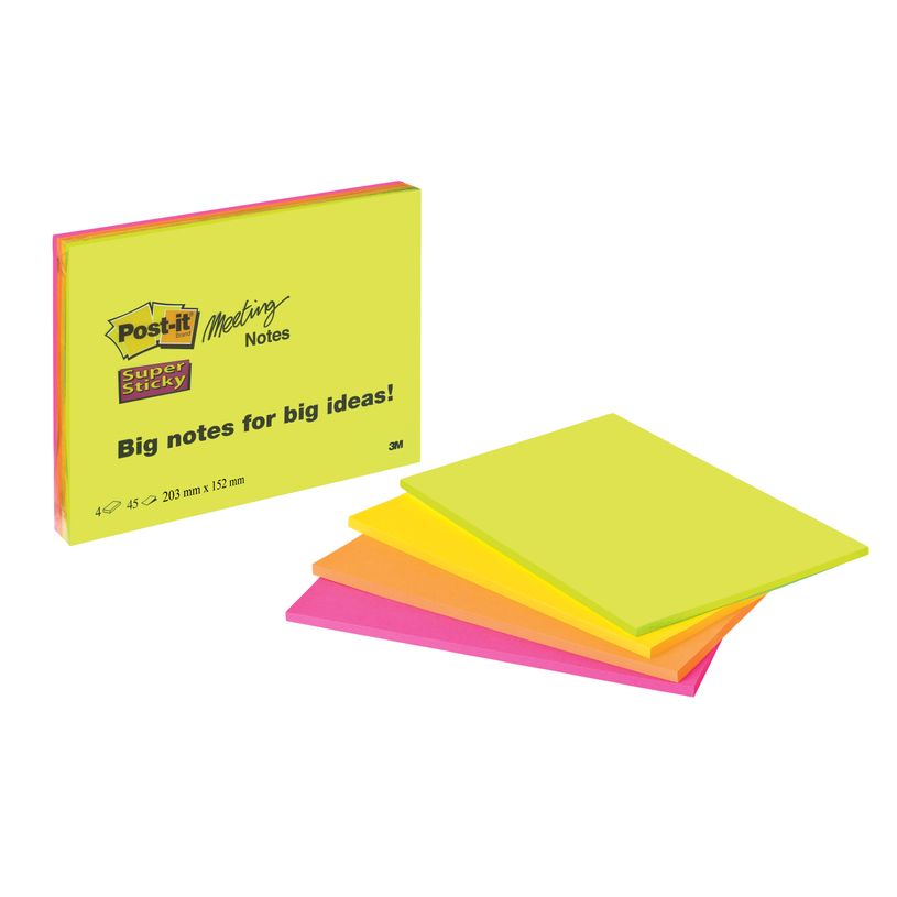 0400791404795-Post-it - 3 Blocs notes Super Sticky - grand format - Meeting notes 203 x 152 mm-P_79140479_7-0